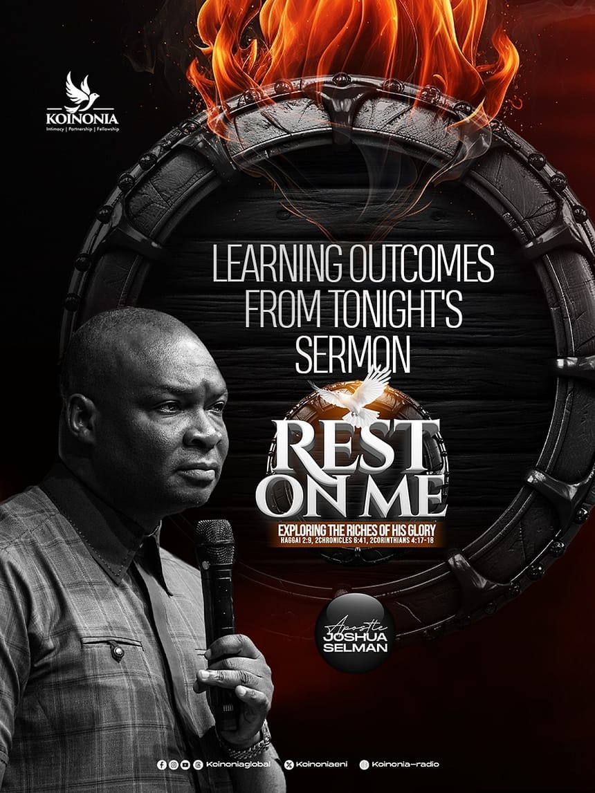 Download Rest On Me - Exploring The Riches of His Glory With Apostle Joshua Selman